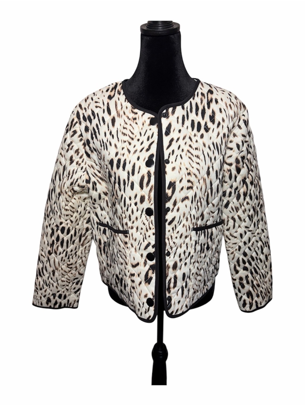 Sanctuary Quilted Jacket Animal Print NWT $129